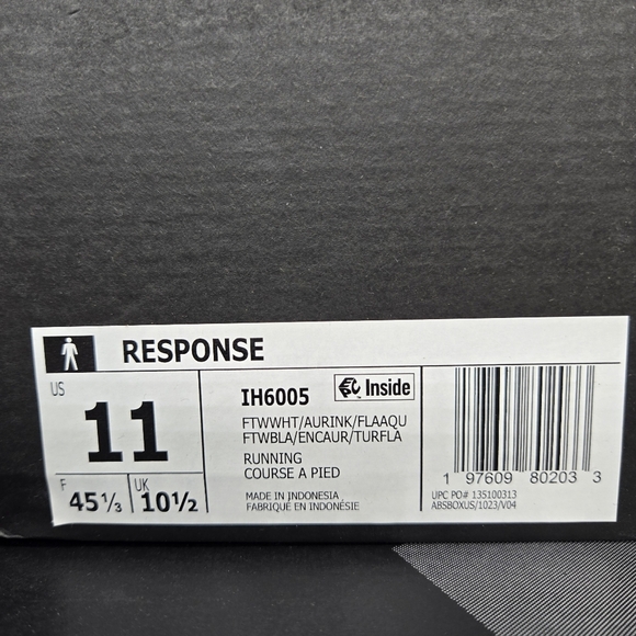 New Adidas Response Men's Running Shoes Size 11 - Picture 8 of 8